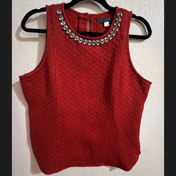 Anthropologie Tops - Pim & Larkin Quilted Jeweled Top